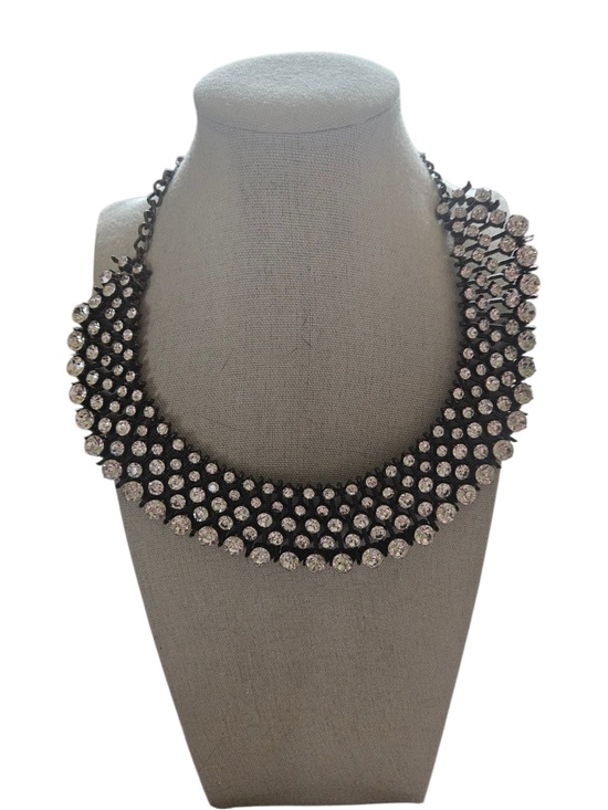 Jewelry - Crystal Embellished Black Statement Collar Necklace